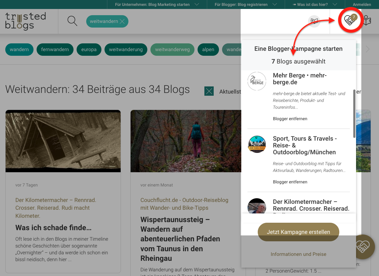 Blogger einladen