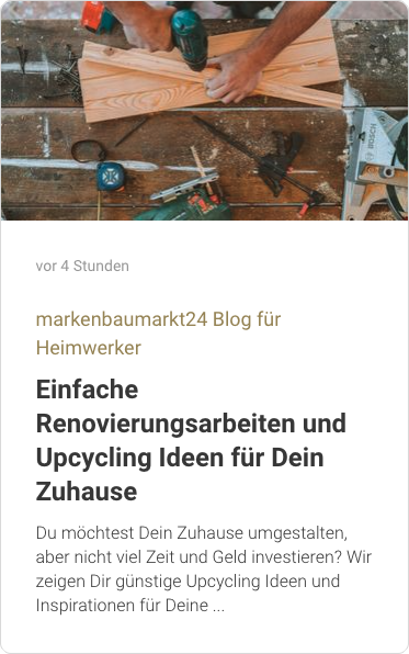 Ein Snippet aus dem Blog "markenbaumarkt24 Blog für Heimwerker"